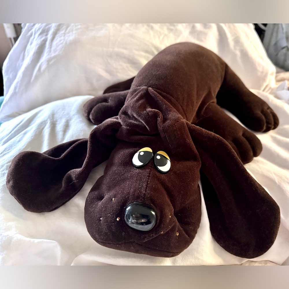 Vintage 1985 Tonka Pound Puppies Dark Brown Plush
